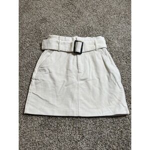 Zara TRF Corduroy Skirt XS NWT Cream